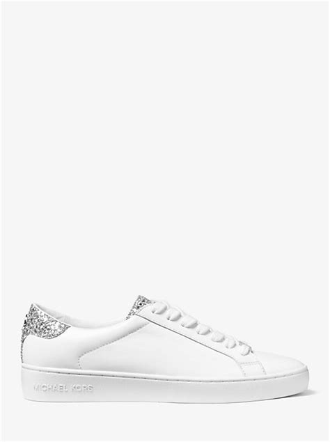 michael kors irving lace up slip on ballet|Irving Embellished Leather Sneaker .